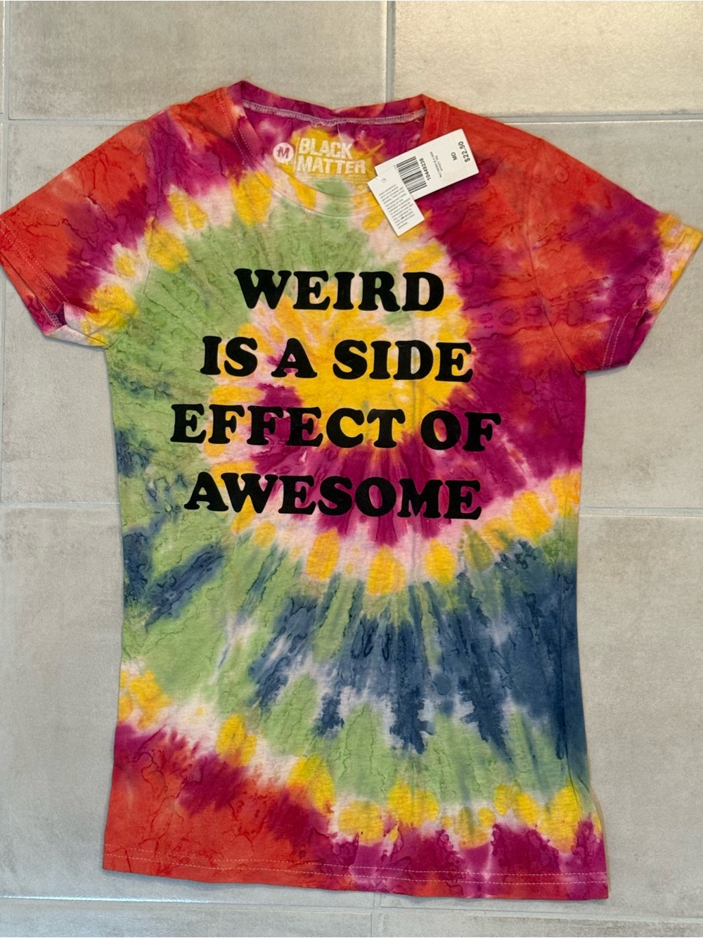 NWT Black Matter Weird is a Side Effect of Awesome Tee Sz M Hot Topic
